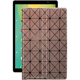 Чехол StatusCASE из экокожи для планшета Prestigio Grace 4991 4G Коричневый ромб