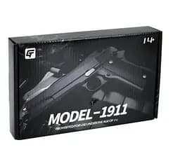 Пистолет 1911-A металл+пластик 21,5см, пластиковые пули, в коробке (6903317759385)