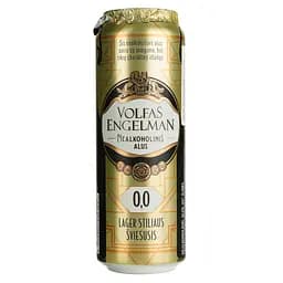 Уцінка. Пиво безалкогольне Volfas Engelman Lager світле, з/б, 0.568 л 