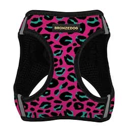 Шлея для собак Bronzedog Sport Vest Леопард M 24х18х3 см розова - мініатюра 2