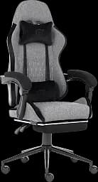 Геймерське крісло GT Racer сіре із чорним (X-2324 Fabric Gray/Black Suede) - мініатюра 3