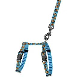 Шлея для котів та собак дрібних порід BronzeDog Urban Fruits Кекси з повідцем XXS 15-23 см