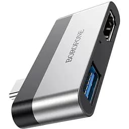 Адаптер розширювальний хаб Borofone DH2 - Type-C до 4K HDMI + USB 3.0