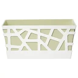 Вазон Idel Flowerbox, 40 см, фісташковий з білим (730041) - мініатюра 2