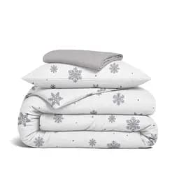 Дитяча постільна білизна фланель Cosas SNOWFLAKES SILVER CS2 110х140см (Flannel_SnowflakesSilver_38Shadow_140)