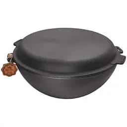 Казан узбецький Maysternya WOK з кришкою-сковородою, 34 см, 8 л (Т405СРУк)