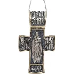 Срібний хрест Харківська ювелірна фабрика Розп'яття Христа і Микола Чудотворець. 3533-ЗЧФ
