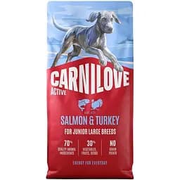 Сухий корм для молодих собак великих порід Carnilove Active Salmon & Turkey Junior Large Breed лосось та індичка 12 кг