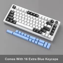 Клавіатура MageGee MK-Star 75 Brown Switch Black/White/Blue (6971969727953-UA) [159845] - мініатюра 3