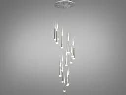 Каскадна світлодіодна люстра для зали потужністю 60W