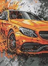 Набор с алмазной мозаикой на подрамнике Яркая мощь Ideyka AMO8242, 30x40 см