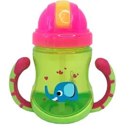 Поильник Mega Zayka Неон с трубочкой 270 мл MGZ-0300 (Lime)