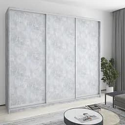 Шафа-купе тридверна MebelStar Комбо AL 3ДСП 270x60x240 см Бетон (MBS-2085)