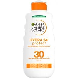 Сонцезахисне водостійке молочко Garnier Ambre Solaire проти сухості шкіри тіла та обличчя SPF 30 200 мл