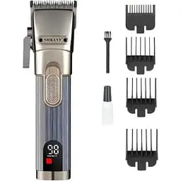 Машинка для стрижки SOKANY SK-16021 акумуляторна довжина зрізу 5 15 мм 4 насадки 2000 мАг Сірий
