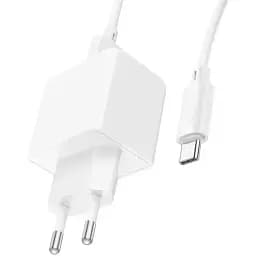 Мережевий зарядний пристрій Hoco CS11A USB білий + кабель USB to Type-C