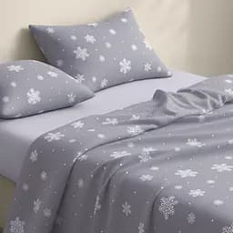 Наволочка Cosas Snowflakes frost фланелева 50х70 см сіра (Flannel_SnowflakesFrost_50x70) - мініатюра 4