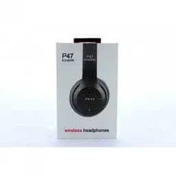 Бездротові навушники P-47 Bluetooth + MicroSD + FM Радіо чорні - мініатюра 4