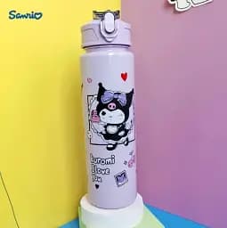 Пляшка Куромі з трубочкою для спорту та фітнесу, 750 мл, бузкова