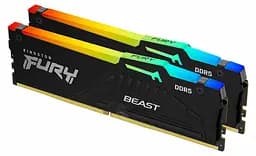Модуль памяти Kingston Fury DDR5 16GB (2x8) 5600MHz Beast Black RGB (KF556C40BBAK2-16)