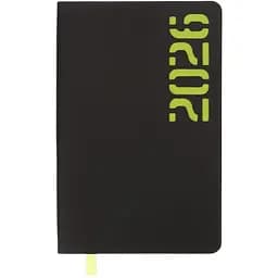 Щоденник датований Buromax Neon 2026 A6 штучна шкіра жовтий (BM.2589-08)