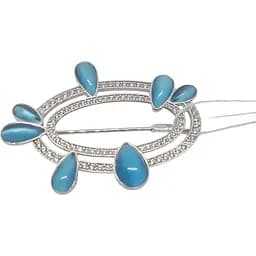 Срібна брошка Tango з улекситом і фіанітами. 660129С