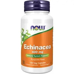 Натуральная добавка NOW Echinacea 400 mg, 100 вегакапсул
