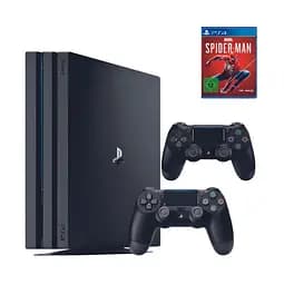 Консоль Sony PlayStation 4 PRO 1TB CUH 72 Black обслугована + 2 Геймпада бездротових DualShock 4 + Marvel's Spider-Man + гарантія б/в