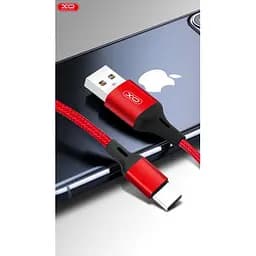 Кабель XO NB143 Плетеный кабель для передачи данных Lightning 1 м Черный