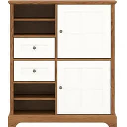 Комод в гостиную Гербор Лана KOM2D2S Орех верона/Ясень снежный (GRB-1023)