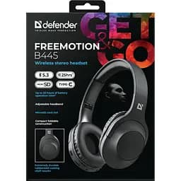 Гарнітура Defender FreeMotion B445 Bluetooth Black (63445) - мініатюра 4