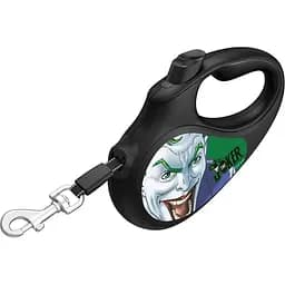 Повідець-рулетка для собак Waudog R-leash Джокер Зелений, світловідбиваючий, L, до 50 кг, 5 м, чорний - мініатюра 2