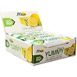 Батончик FitWin YUMMY Bar 36% no added sugar, 12*55 грам - Лимон-мохіто