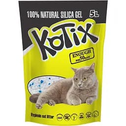 Уцінка. Силікагелевий наповнювач для котячого туалету Kotix 5 л (KN7585)