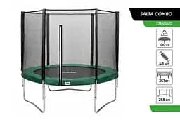Батут Salta Combo Forest Gree, круглый, 251 см, зеленый (587G)