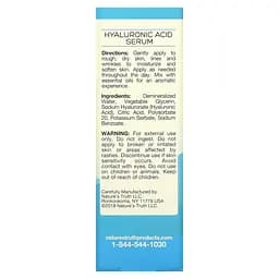 Сироватка для обличчя з гіалуроновою кислотою Nature's Truth Hyaluronic Acid Serum 30 мл - мініатюра 3