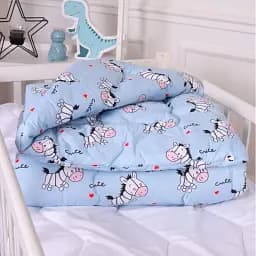 Ковдра MirSon антиалергенна дитяча зима Kids Time 20-0037 Cute blue zebra 110x140 см EcoSilk (2200009663932) - мініатюра 2