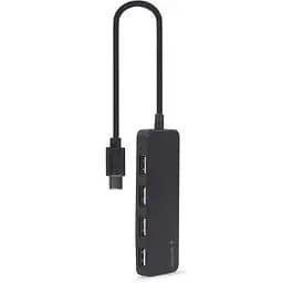 Концентратор Gembird USB-C 4 ports USB 2.0 black (UHB-CM-U2P4-01) - мініатюра 2