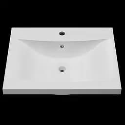 Раковина матова врізна Amidicon Liza 60 600x480 з литого каменю LIZA_60_MAT, Білий матовий
