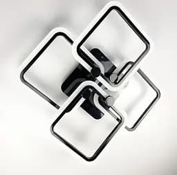 Світлодіона люстра на 4 ріжки квадратної форми | Line F | Арт. A2503/4S BK