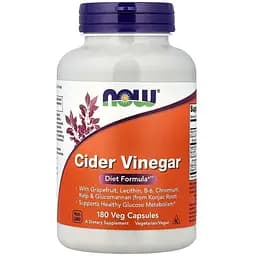 Яблучний оцет NOW Cider Vinegar, 180 капсул