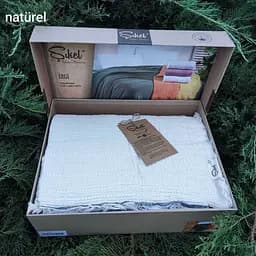 Муслінове покривало Sikel Izgi Naturel 210х240 см pbe0051314 - мініатюра 2