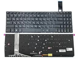 Клавіатура для ASUS FX570UD, FX570Z, FX570ZD, FX570U, X570U, X570UD, X570ZD, X570D, K570U, K570UD, K570Z, K570ZD (RU Black з підсвічуванням)