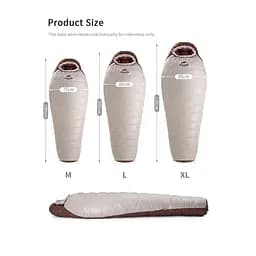 Спальний мішок з натуральним пухом Naturehike Snowbird NH20YD001 (розмір М) 350г Коричневий - мініатюра 7