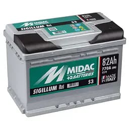 Аккумулятор 6СТ-82A MIDAC S3 Sigillum, 12V, 82Ah (-/+) евро EN770А
