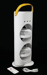 Акумуляторний настільний вентилятор Spray Fan 2in1 подвійний  Вітродуйка з підсвічуванням та зволоженням Білий - мініатюра 6