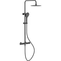 Душова система з термостатом Volle Sistema верхній душ d250 мм de la noche 1598.090104, Чорний матовий