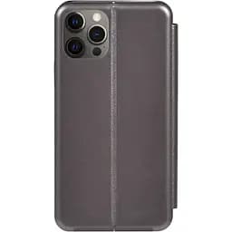 Чохол-накладка Toto Book Rounded Leather Case Apple iPhone 12 Pro Max Grey