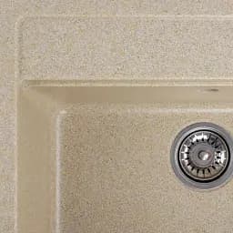 Кухонна мийка Platinum 5751 Nika гранітна глянцева з кріпленням 57x51 см бежева (000031357) - мініатюра 5