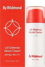 Зволожувальний сонцезахисний крем із пантенолом By Wishtrend UV Defense Moist Cream SPF 50+ PA++++ 50 г - мініатюра 2